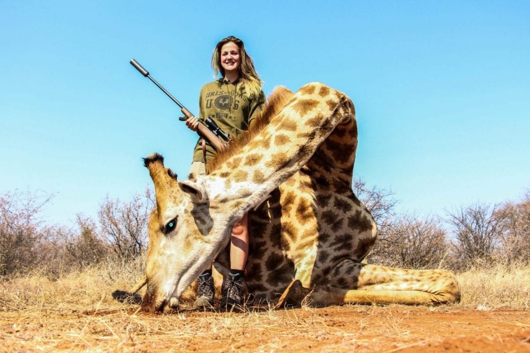 Baylee Guedes in Africa- Giraffe-Rifle